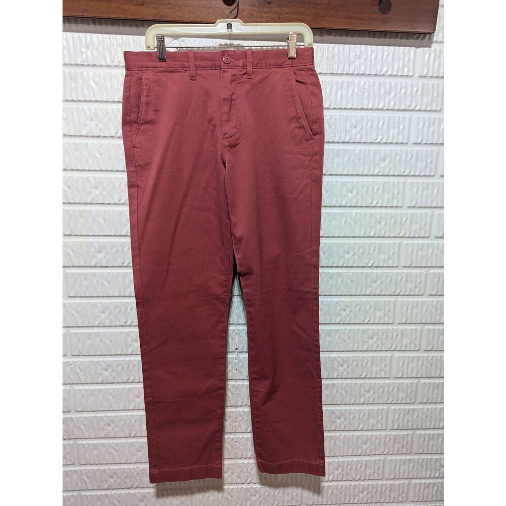 J. Crew Men's Rust Solid Cotton Mid-Rise Ankle Length Stretch Pants Size 30 x 30 - Picture 1 of 8